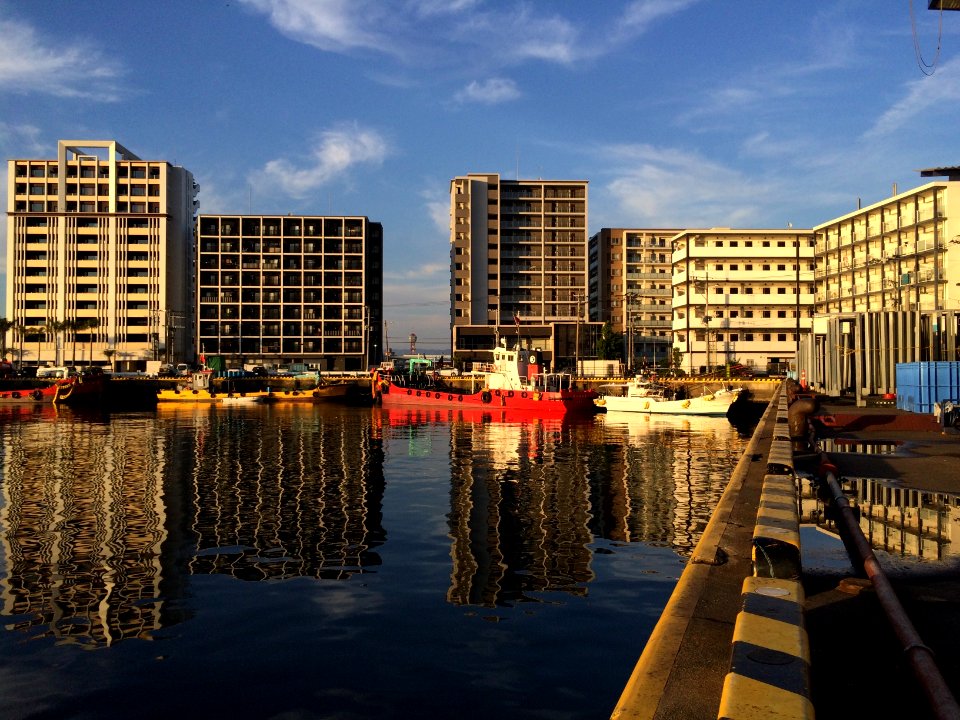 Reflection, Harbor, Dusk
