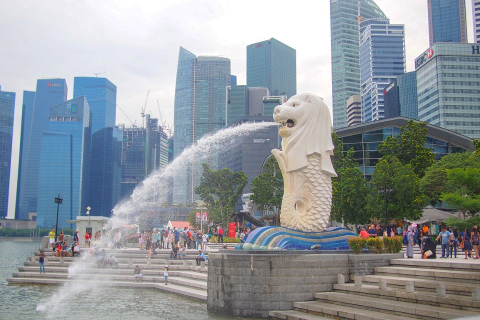 City, Cityscape, Merlion