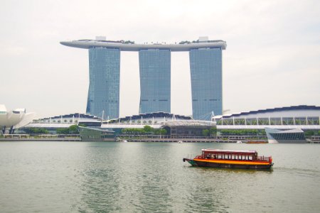 City, River, Building