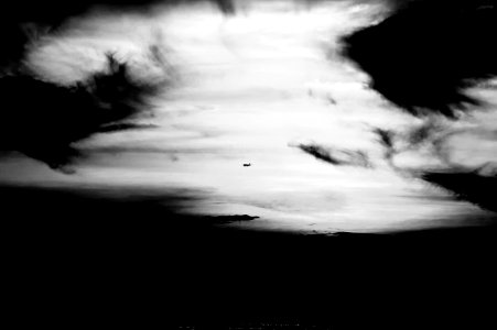 Sunset, Sky, Airplane