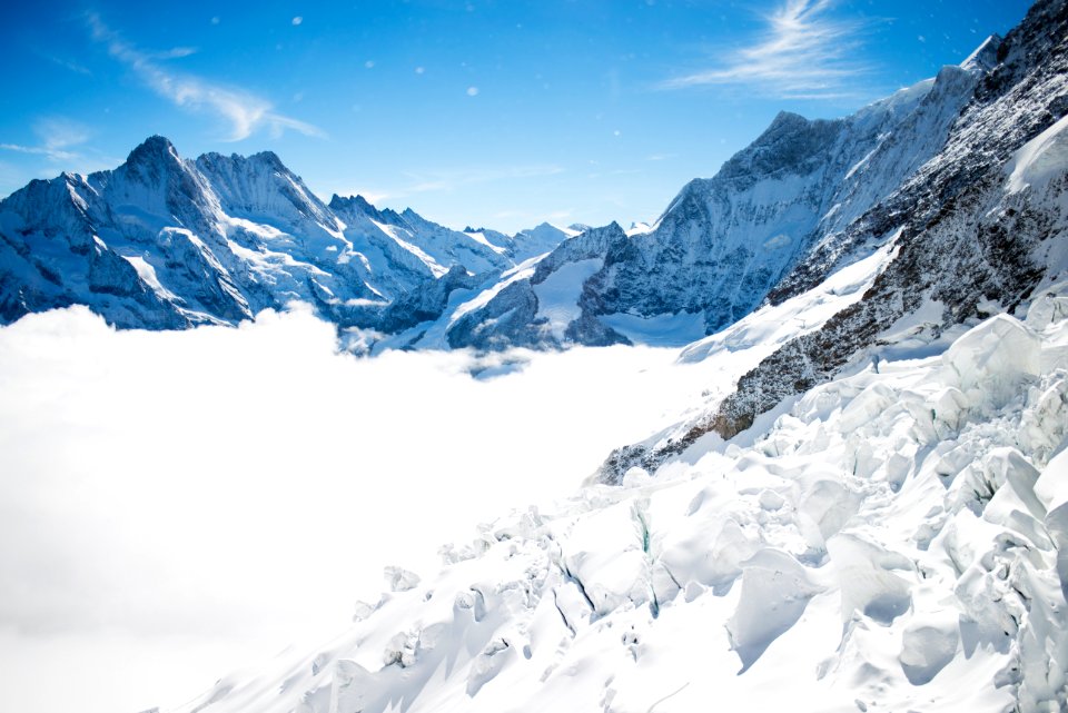 landscape photo of white mountains