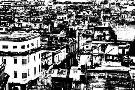 Cuba, La havane, Black white photo