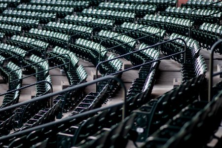 empty seats of stadium photo
