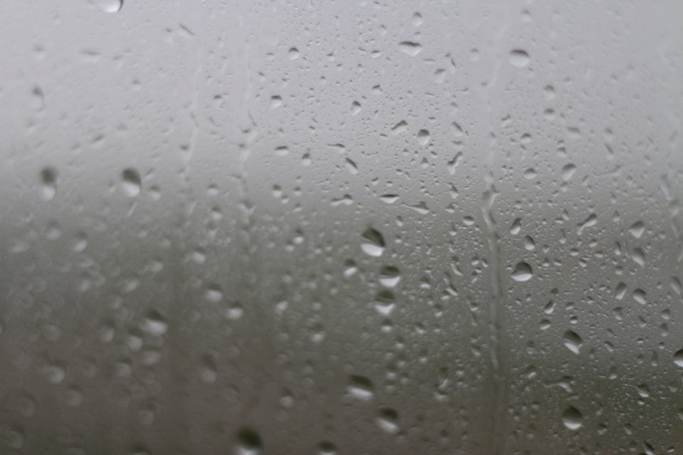 Rainfall on a window.