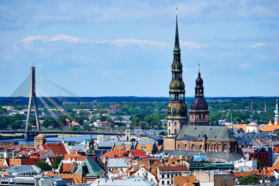 Building riga old town historic center