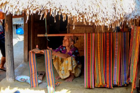 Sasak village sade, Indonesia, Textile