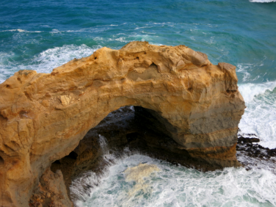 rock formation in sea photo