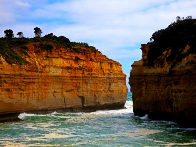 two brown cliffs