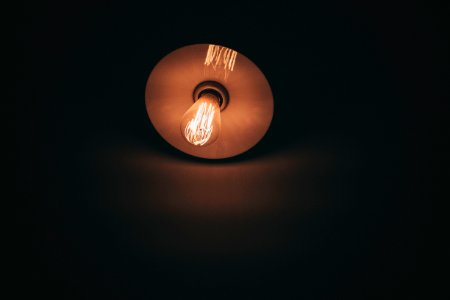 round brown LED light bulb photo