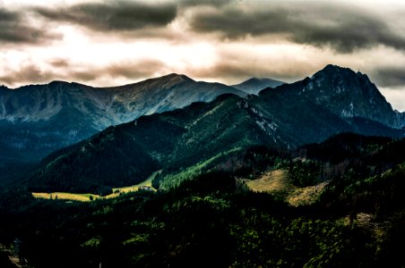 aerial view of mountains