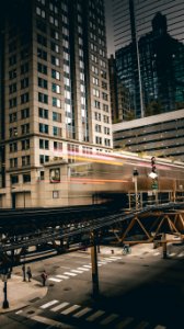 time lapsed photo of train on road photo