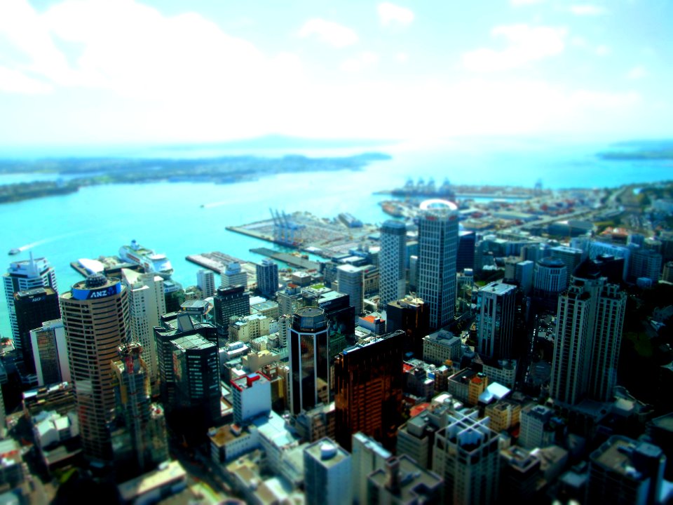 Auckl, New zeal, Tilt shift photo