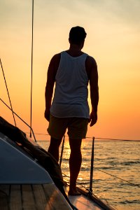 Boat, Sailing, Sunset photo