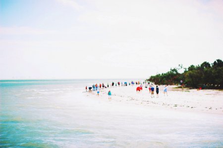 people at the beach during daytime photo