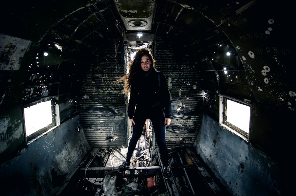 woman inside vehiclwe