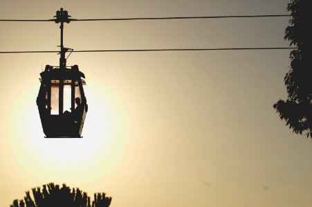 black ski lift photo