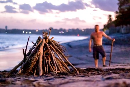Playa coronado, Panama, Fire