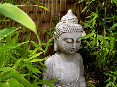Stone figure spiritual meditation