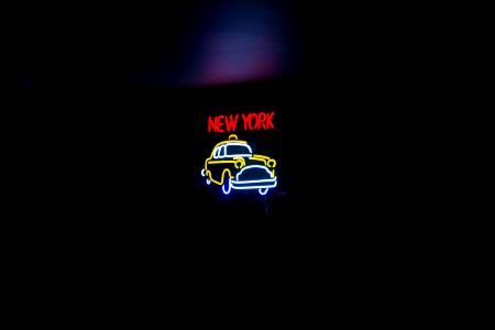 red and yellow New York neon light signage photo