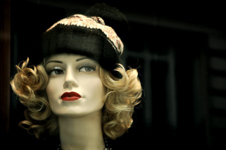 bobble hat on mannequin's head photo