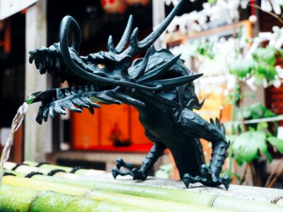 Fountain, Dragon, Temple