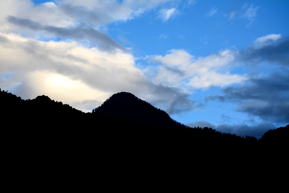 Silhouette, Fog, Clouds