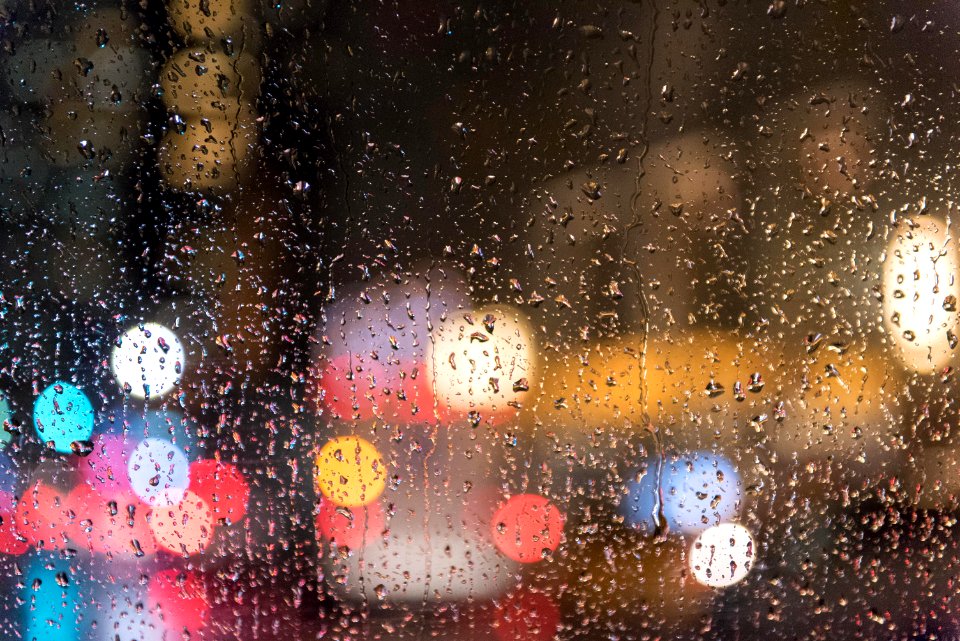 Rain, New york, Bokeh