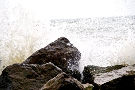 Splash, Rocks, Waves photo