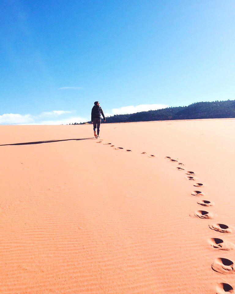 Coral pink s,  dunes road, Kanab