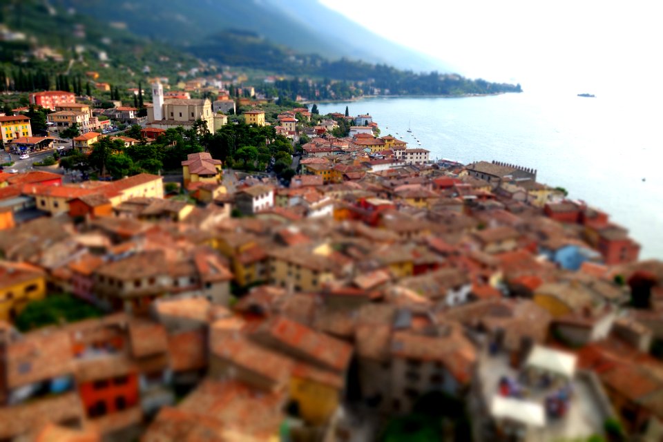 Malcesine, Italy, Tiltshift photo