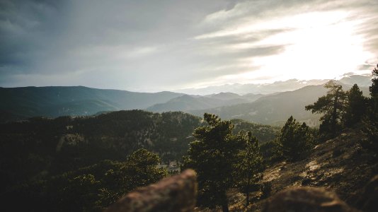 Sunset, Nature, Boulder