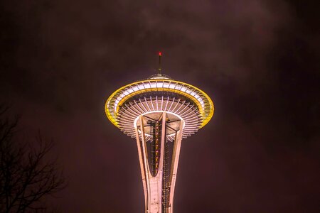 Urban space needle structure photo