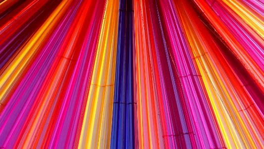 multicolored textiles roof