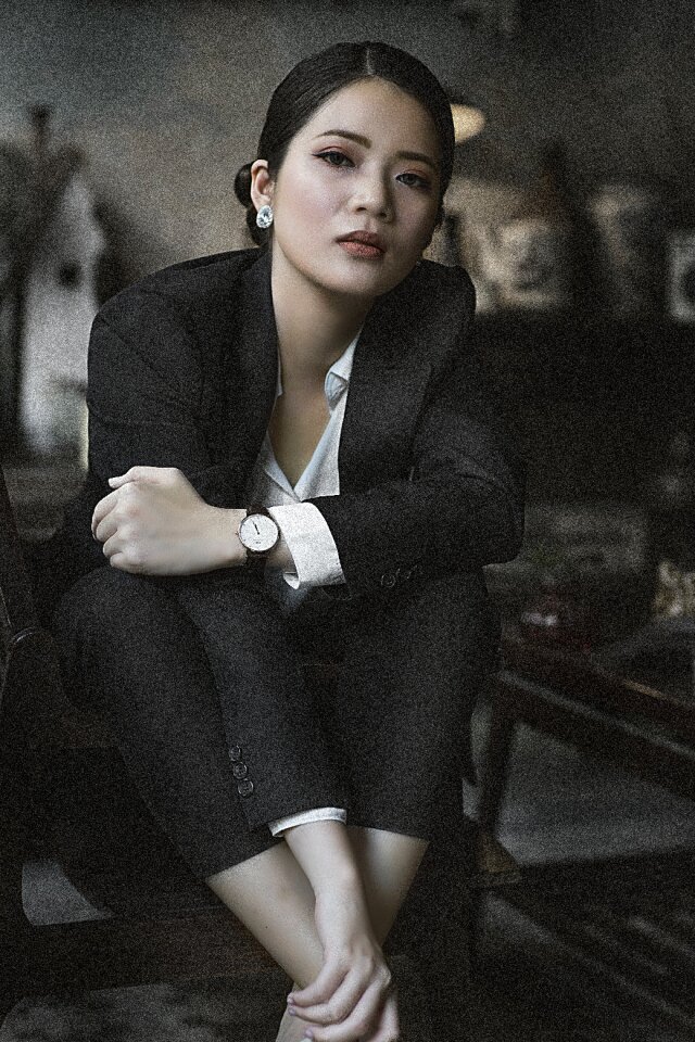 Woman vietnam gray business