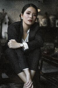 Woman vietnam gray business