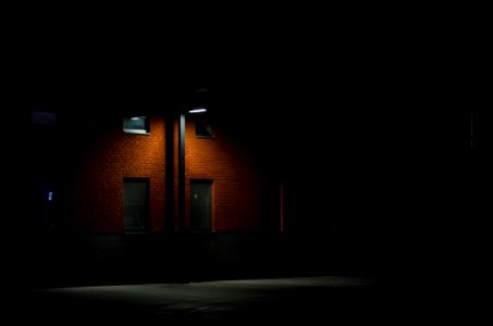 black light post near wall