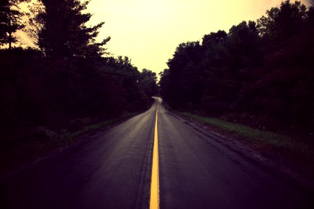 Wet road, Countryside, Road