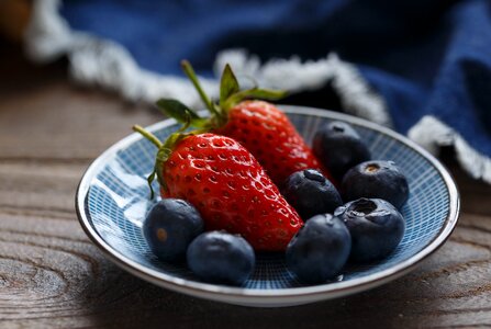 Fruit strawberry blueberry