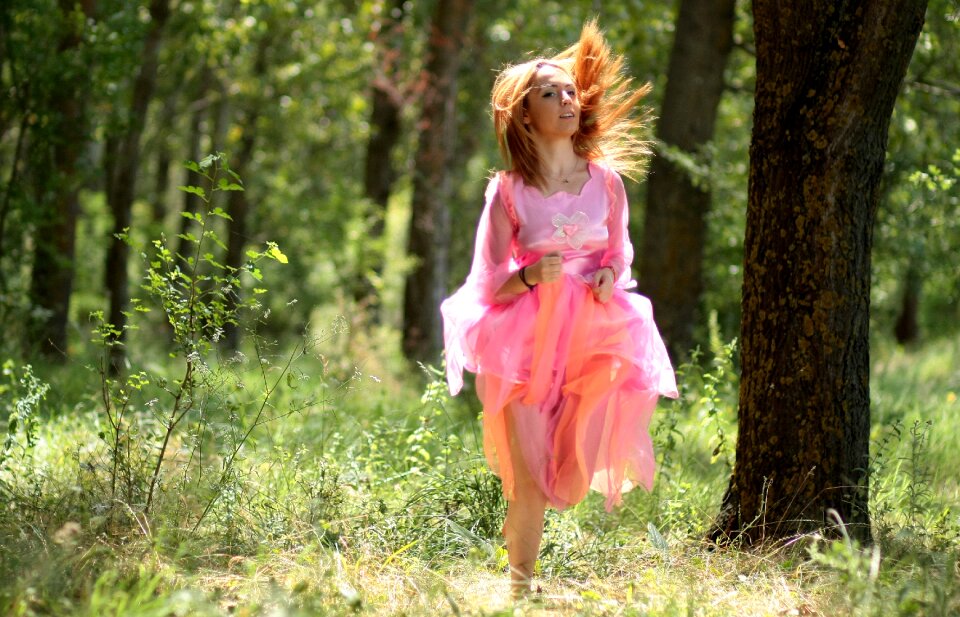 Forest dress pink
