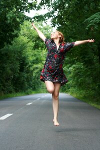 Road forest happiness