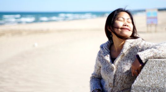 Water, Happy woman, Grateful photo