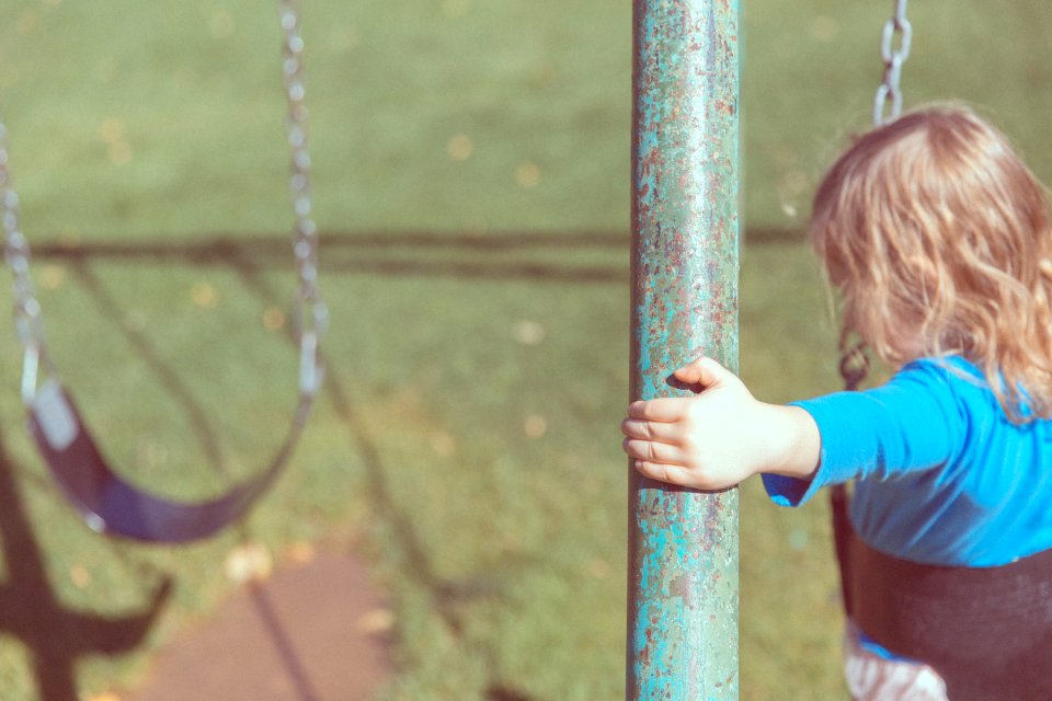 Grey, Playground, Swing