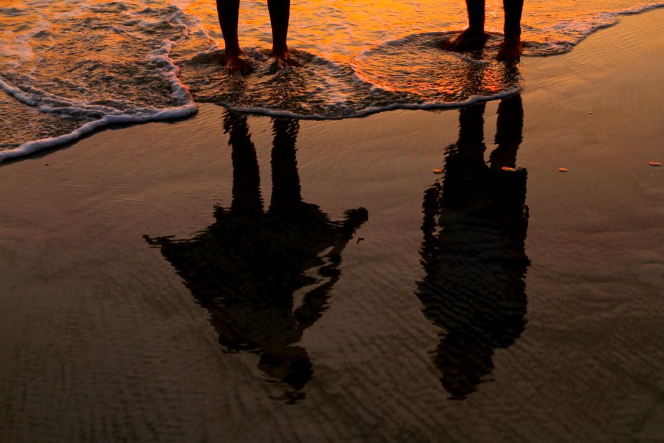 Sunset, Golden hour, Beach