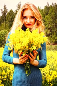 Yellow living nature a yellow flower