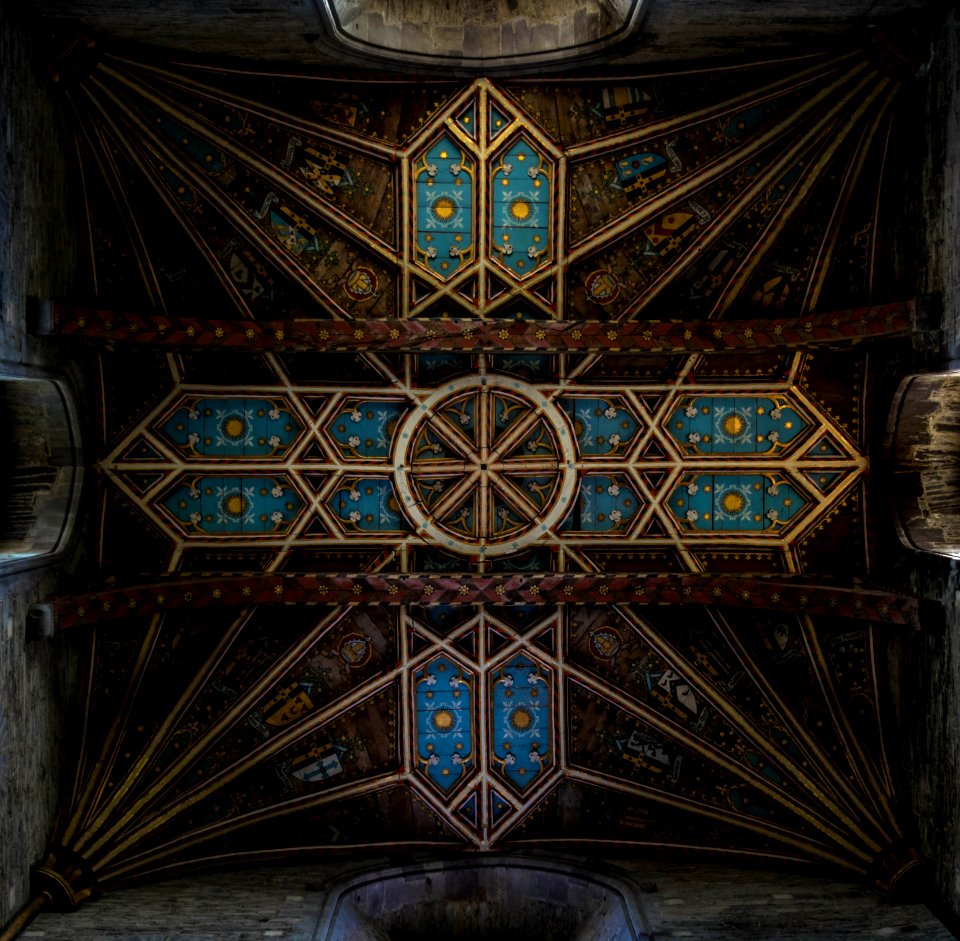 blue and brown cross digital wallpaper