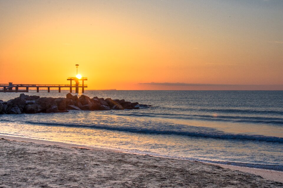 Sunrise summer water
