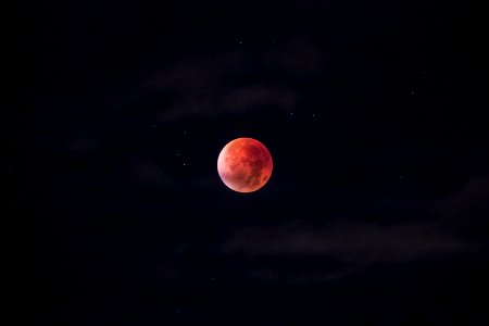 blood moon during night