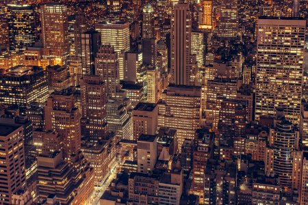 aerial photography of city buildings with lights photo