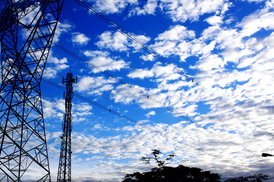 Blue, Tower, Electricity