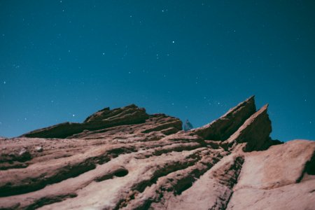 photo of mountain during nighttime photo